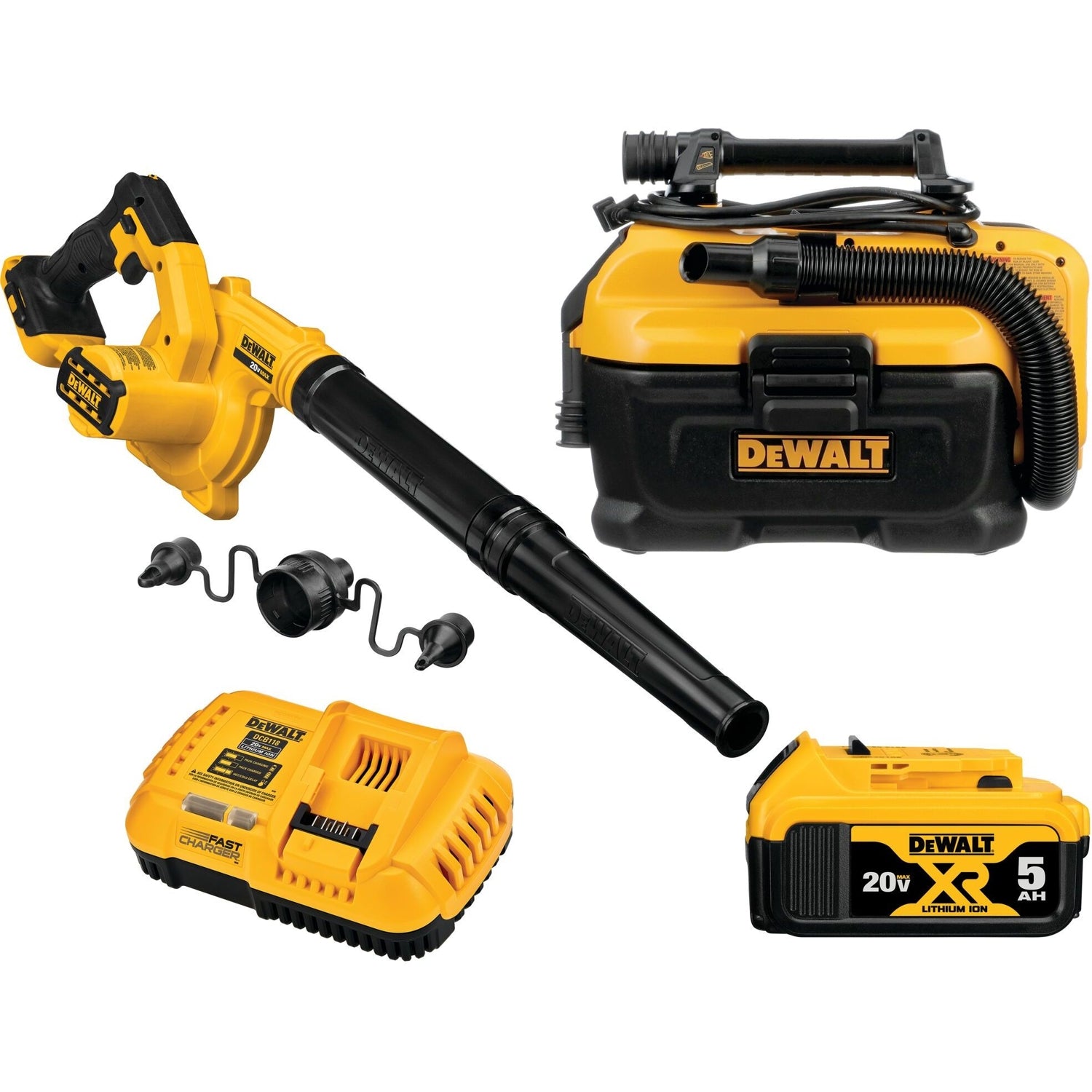 DEWALT DCK204P1 20V MAX Blower & Vacuum Combo Kit
