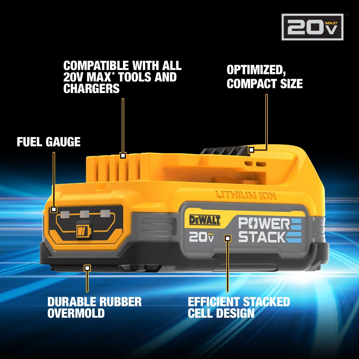 DEWALT DCK254E2 ATOMIC 20V MAX* Brushless Hammer Drill and Impact Driver Combo PowerStack Kit