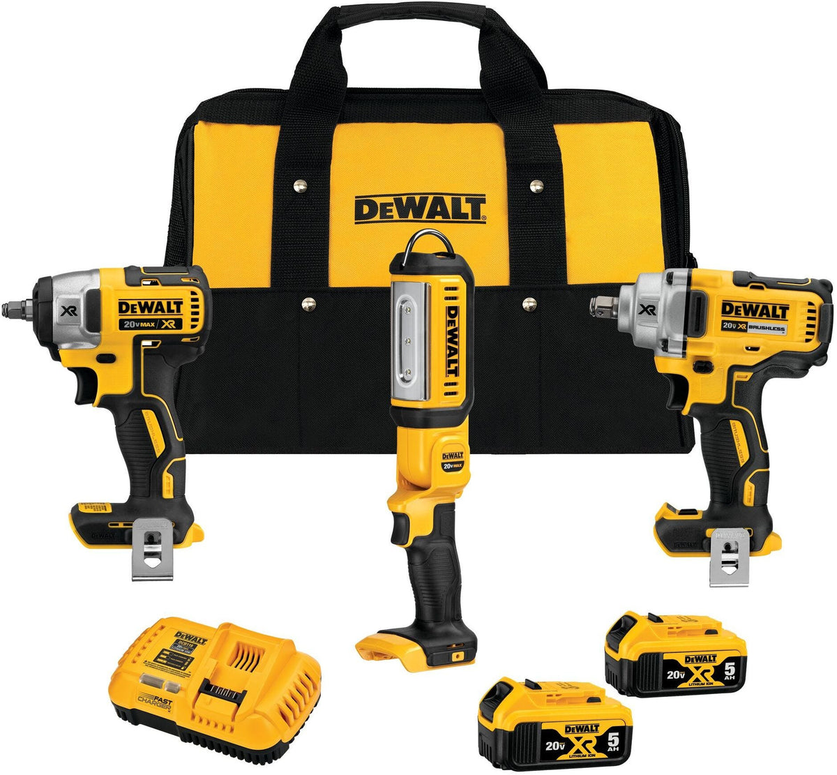 DeWALT DCK302P2 20V MAX XR Brushless Cordless 3-Tool Automotive Kit