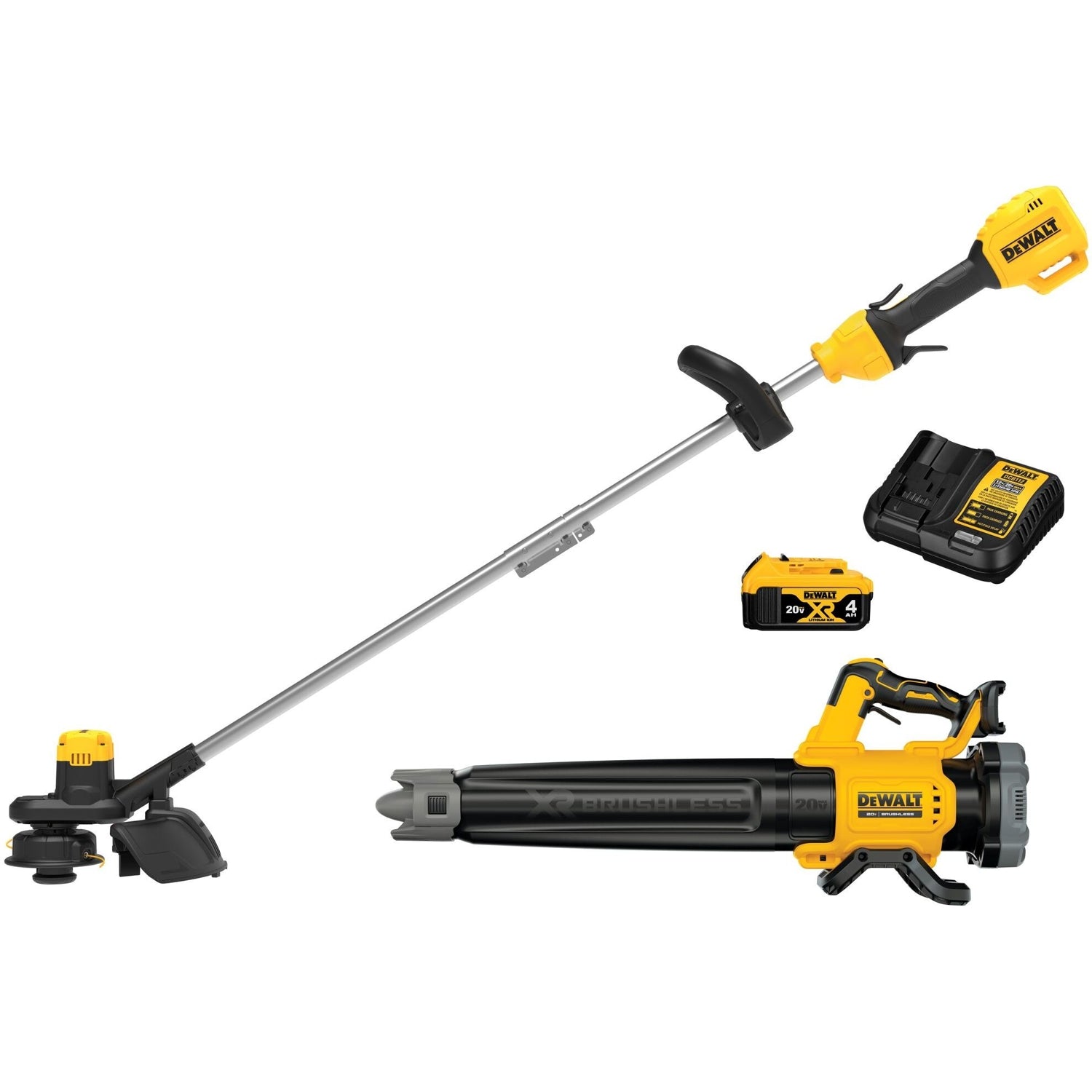DEWALT DCKO215M1 20V MAX XR Brushless Cordless String Trimmer and Blower Combo Kit