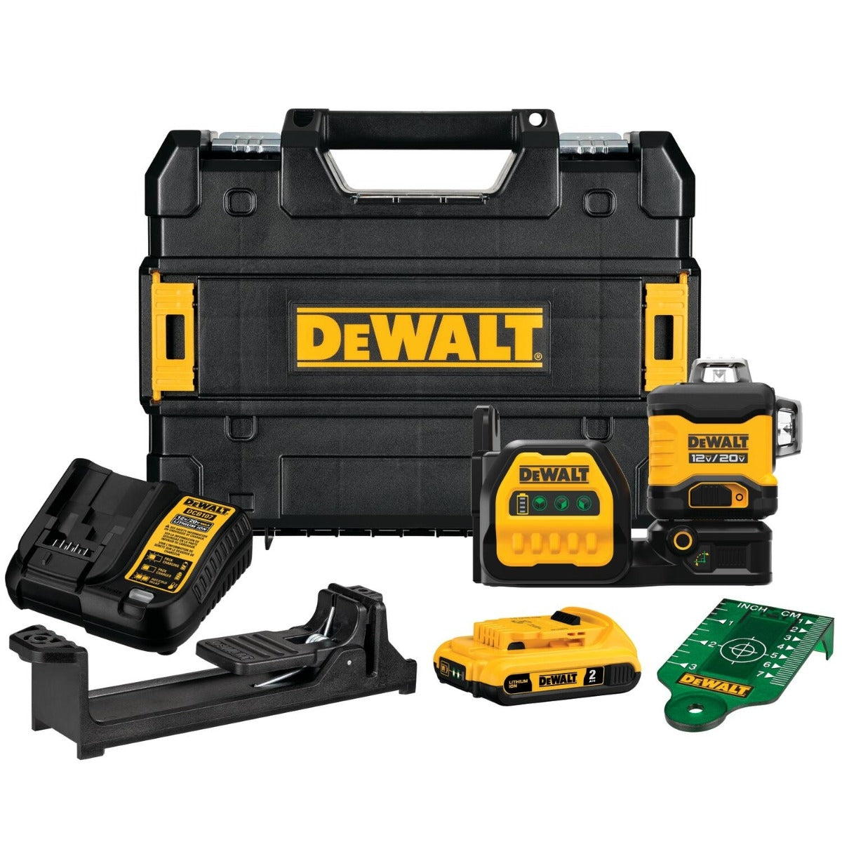 Dewalt DCLE34030G DEWALT 12V / 20V MAX 3x360-Degree Green Laser 2.0Ah Kit