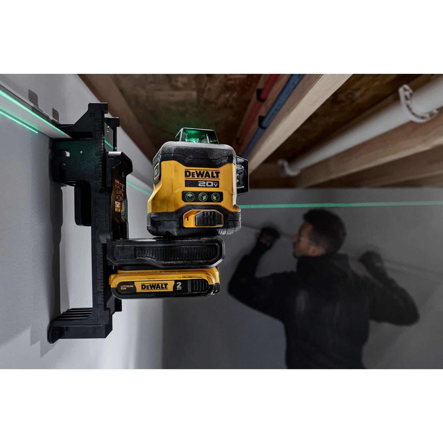 DeWalt DCLE34031B 20V 3x360 Green Line Laser, Tool Only
