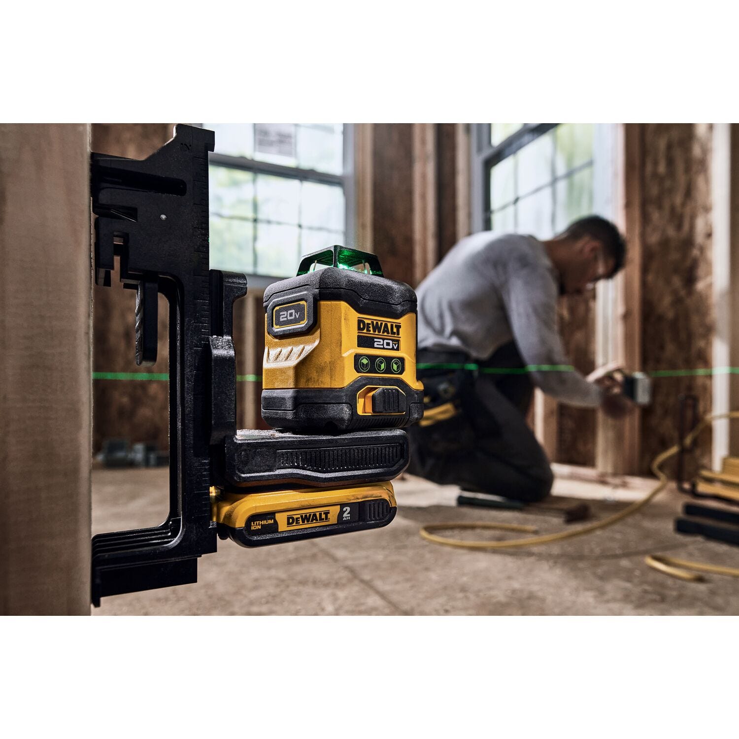 DeWalt DCLE34031B 20V 3x360 Green Line Laser, Tool Only