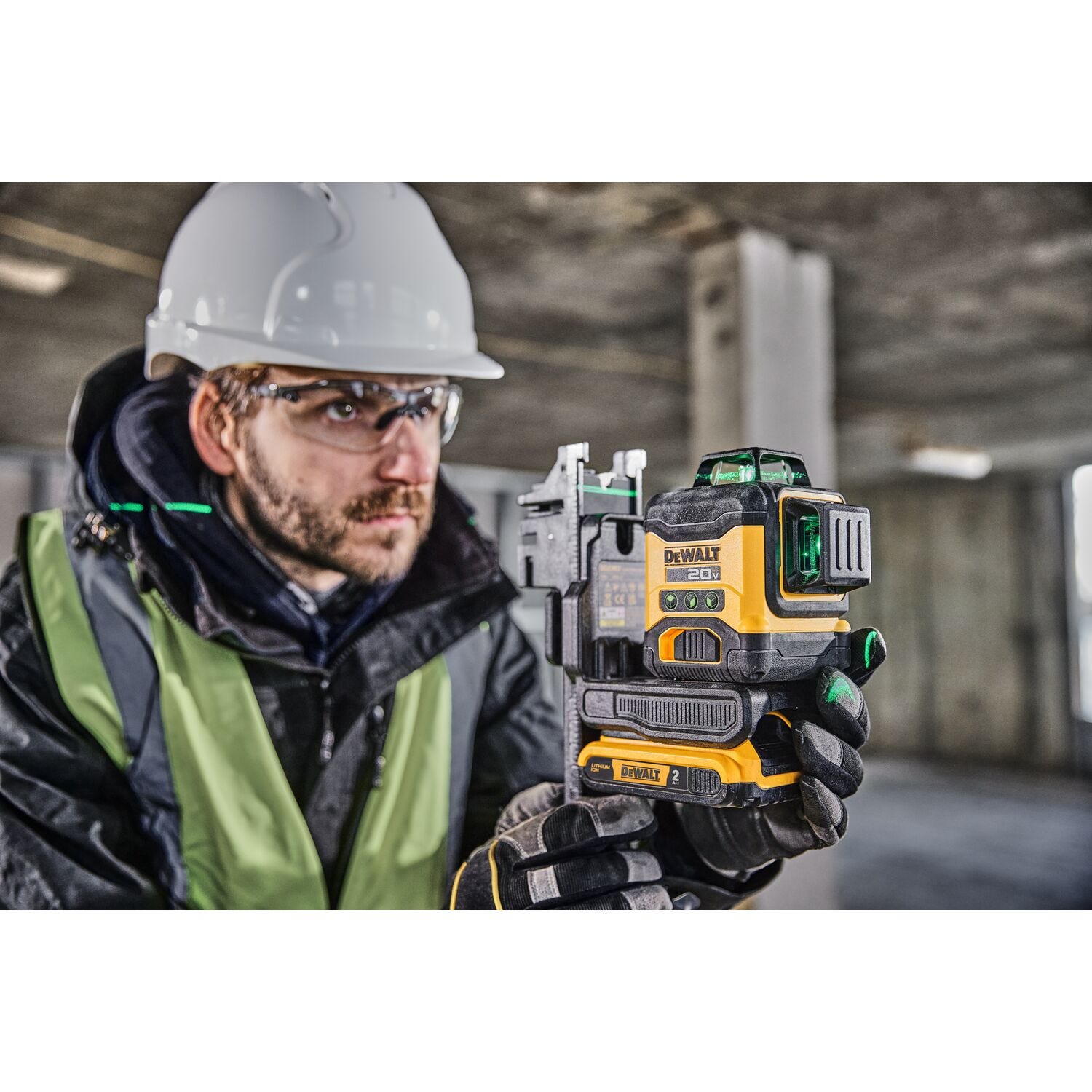 DeWalt DCLE34031B 20V 3x360 Green Line Laser, Tool Only