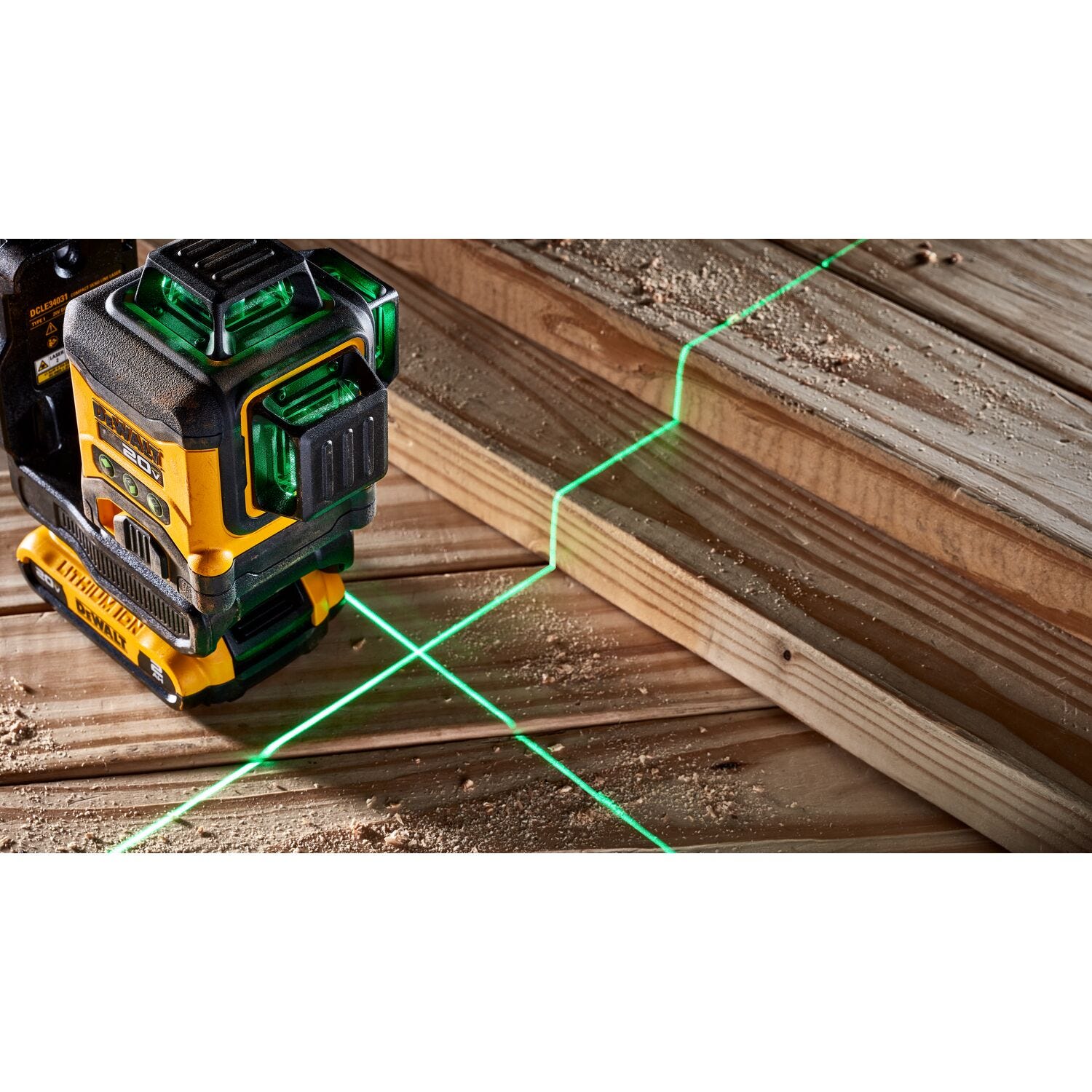 DeWalt DCLE34031B 20V 3x360 Green Line Laser, Tool Only