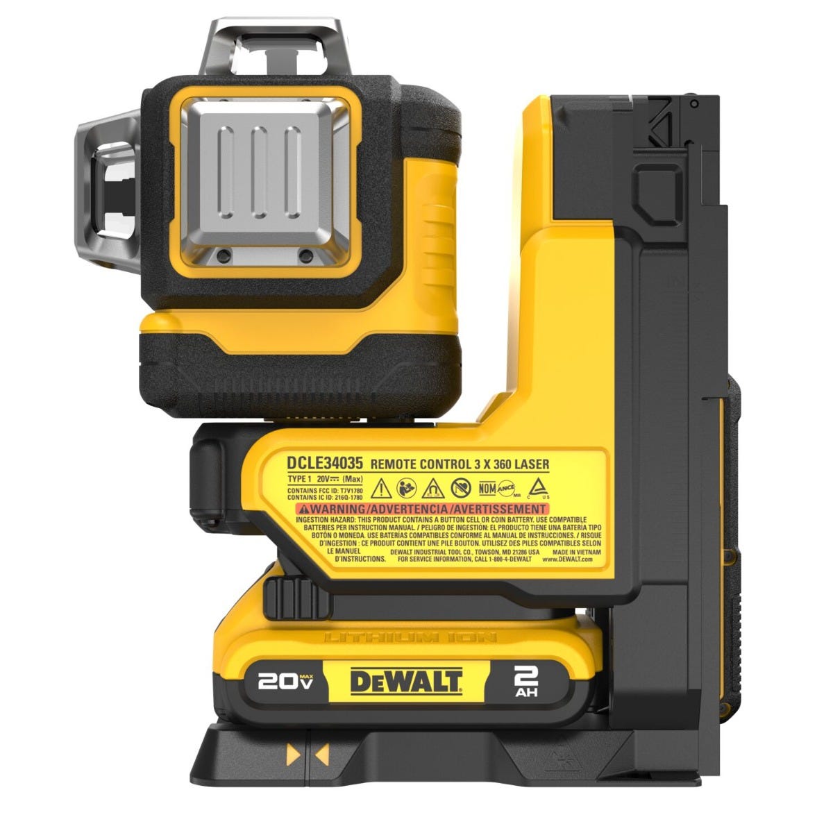 DeWalt DCLE34035D1 20V MAX 3x360 Remote Control Laser Kit