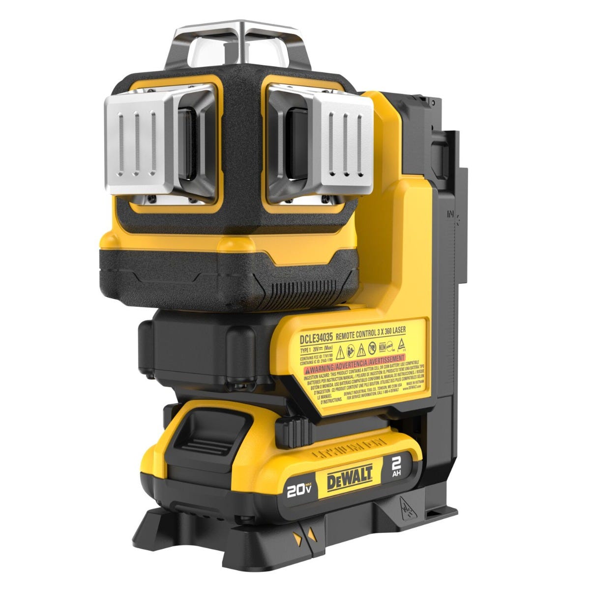 DeWalt DCLE34035D1 20V MAX 3x360 Remote Control Laser Kit