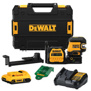 DeWalt DCLE34220G 12V / 20V MAX Cross Line 2-Spot Combo Green Laser 2.0Ah Kit