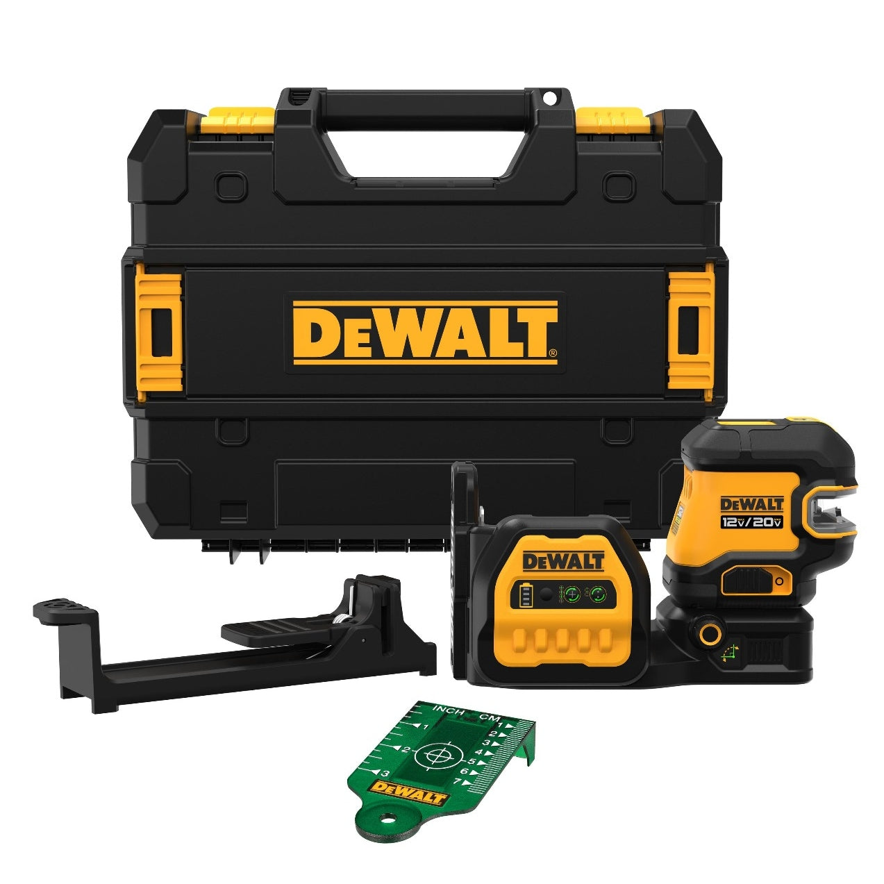 DeWalt DCLE34220GB 12V / 20V MAX Cross Line 2-Spot Combo Green Laser, Tool Only