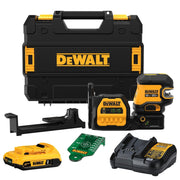 Dewalt DCLE34520G DEWALT 12V / 20V MAX Cross Line 5-Spot Combo Green Laser 2.0Ah Kit