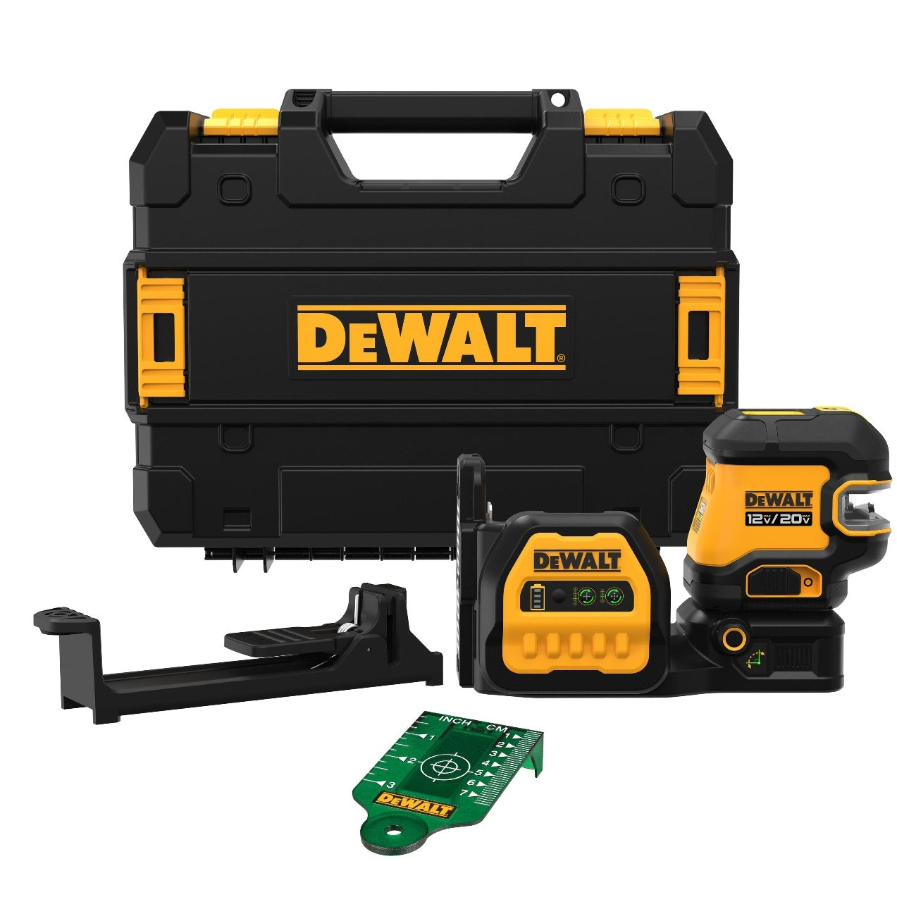Dewalt DCLE34520GB DEWALT 12V / 20V MAX Cross Line 5-Spot Combo Green Laser, Tool Only