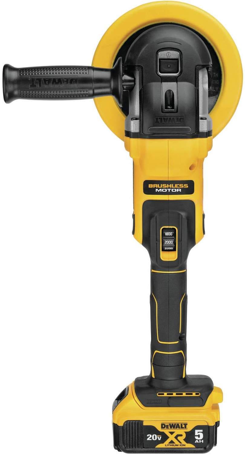 DeWalt DCM849P2 20V MAX XR 7-inch Cordless Variable Speed Rotary Polisher 5.0Ah Kit