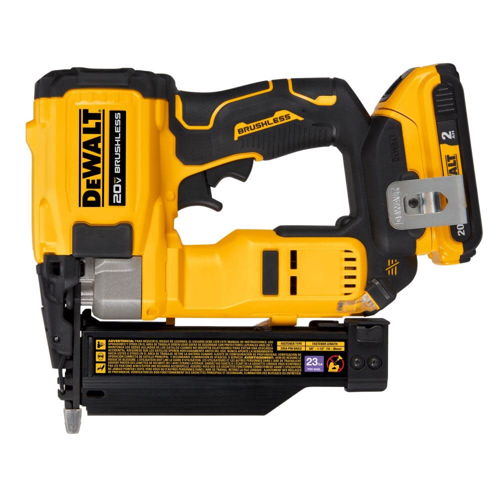 DeWALT DCN623D1 20V MAX ATOMIC Compact 23-Gauge Brushless Pin Nailer 2.0Ah Kit
