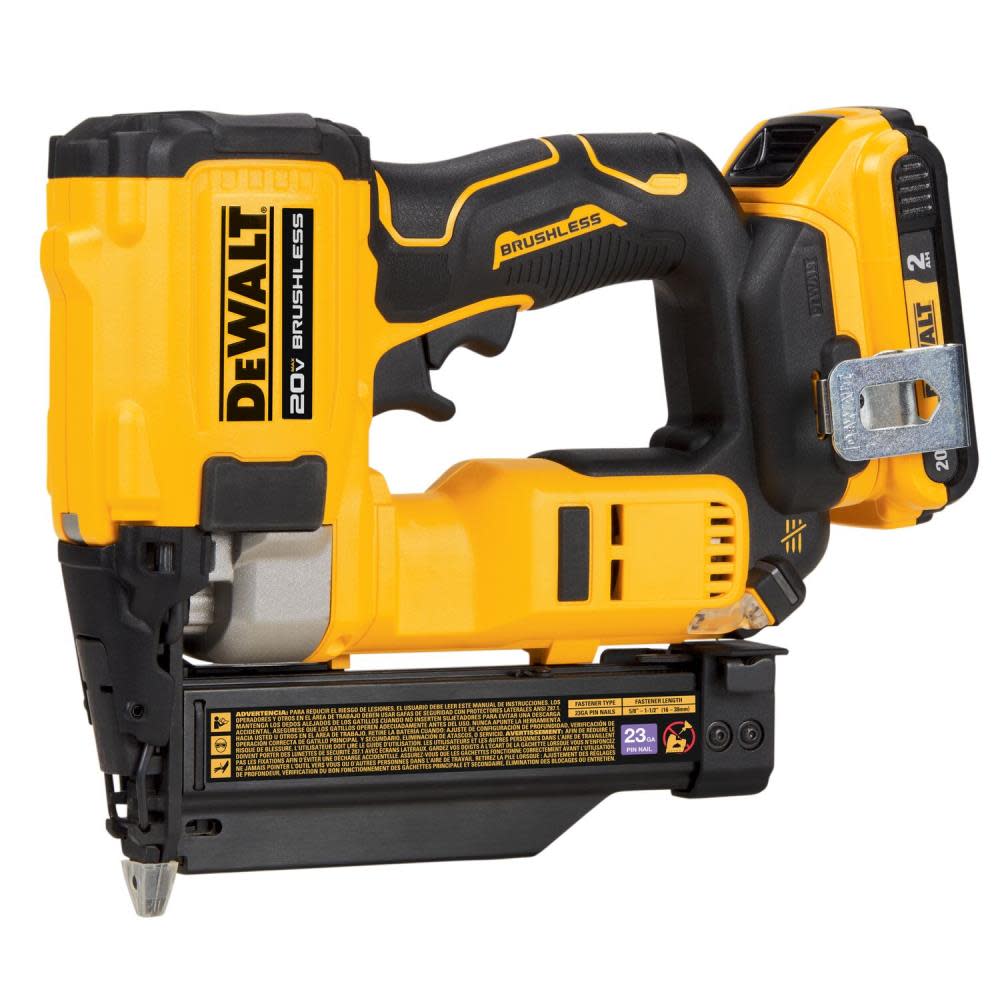 DeWALT DCN623D1 20V MAX ATOMIC Compact 23-Gauge Brushless Pin Nailer 2.0Ah Kit