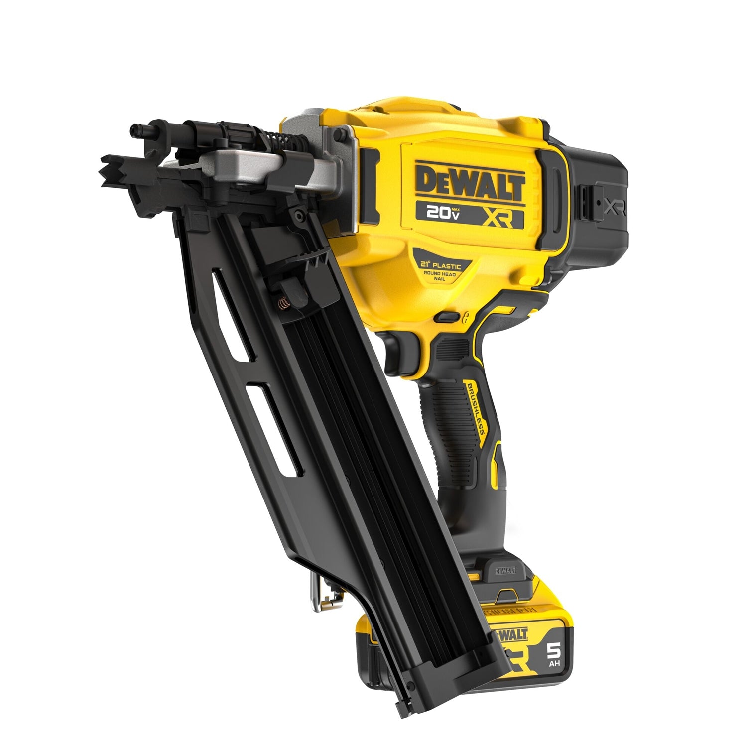 DeWalt DCN920P1 20V MAX* XR Brushless 21 Degree Plastic Collated Framing Nailer 5.0Ah Kit
