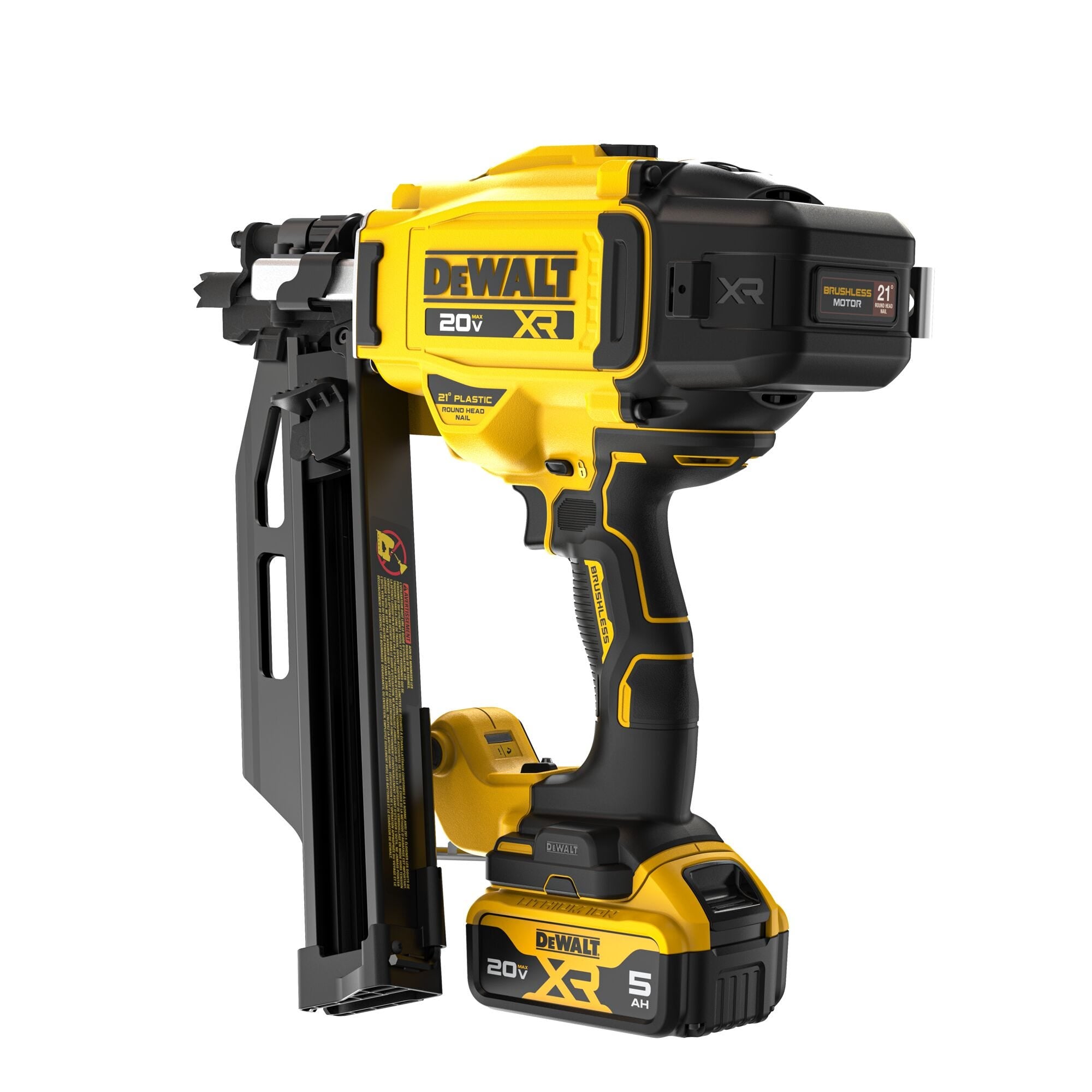 DeWalt DCN920P1 20V MAX* XR Brushless 21 Degree Plastic Collated Framing Nailer 5.0Ah Kit