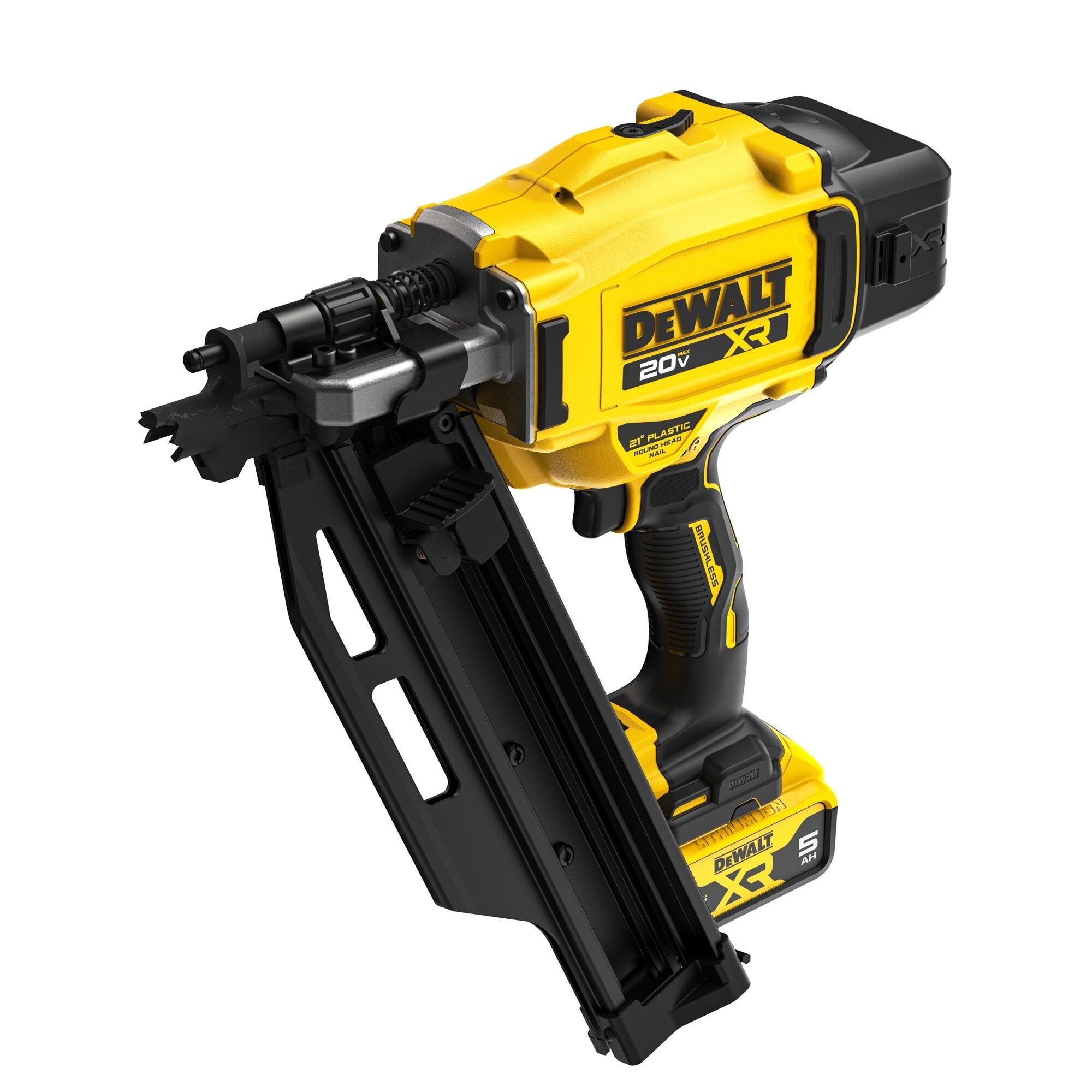 DeWalt DCN920P1 20V MAX* XR Brushless 21 Degree Plastic Collated Framing Nailer 5.0Ah Kit