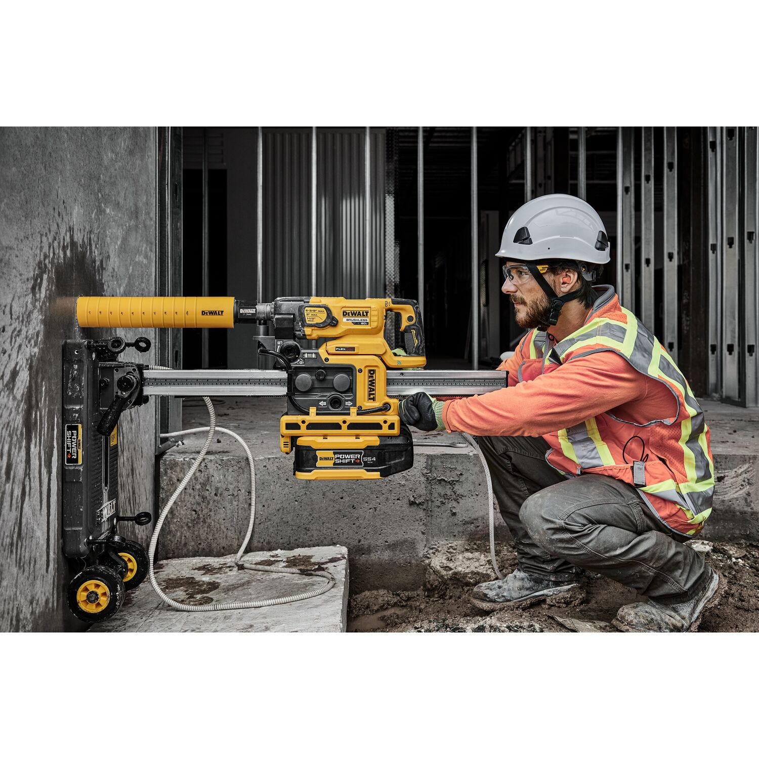 DeWALT DCPS150AG2 POWERSHIFT™ 60V MAX Brushless 6-3/8 in. 3-Speed Core Drill Kit w/ Stand