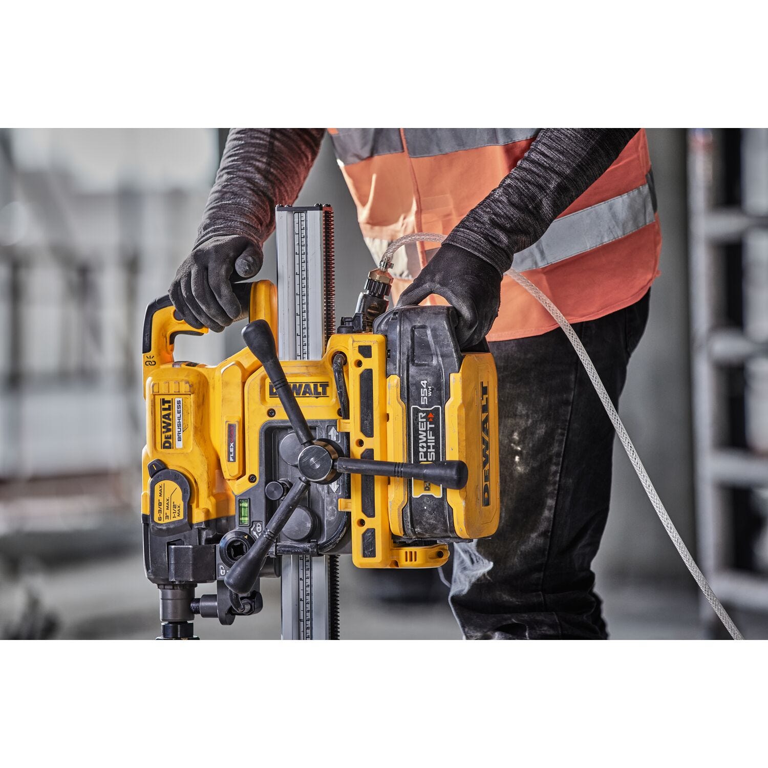 DeWALT DCPS150AG2 POWERSHIFT™ 60V MAX Brushless 6-3/8 in. 3-Speed Core Drill Kit w/ Stand