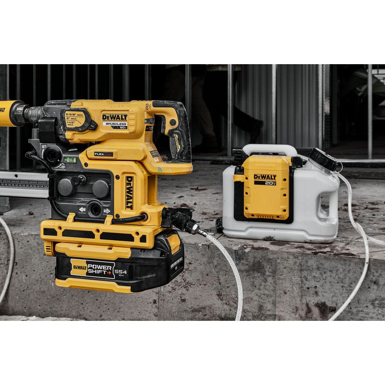 DeWALT DCPS150AG2 POWERSHIFT™ 60V MAX Brushless 6-3/8 in. 3-Speed Core Drill Kit w/ Stand