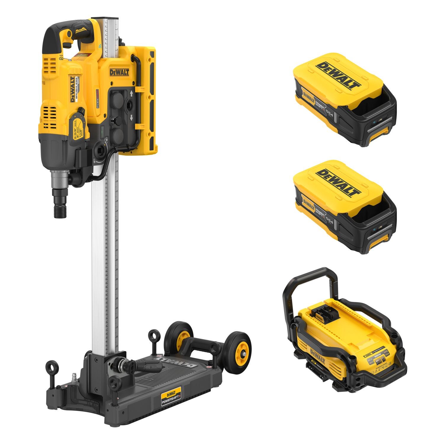 DeWALT DCPS150AG2 POWERSHIFT™ 60V MAX Brushless 6-3/8 in. 3-Speed Core Drill Kit w/ Stand