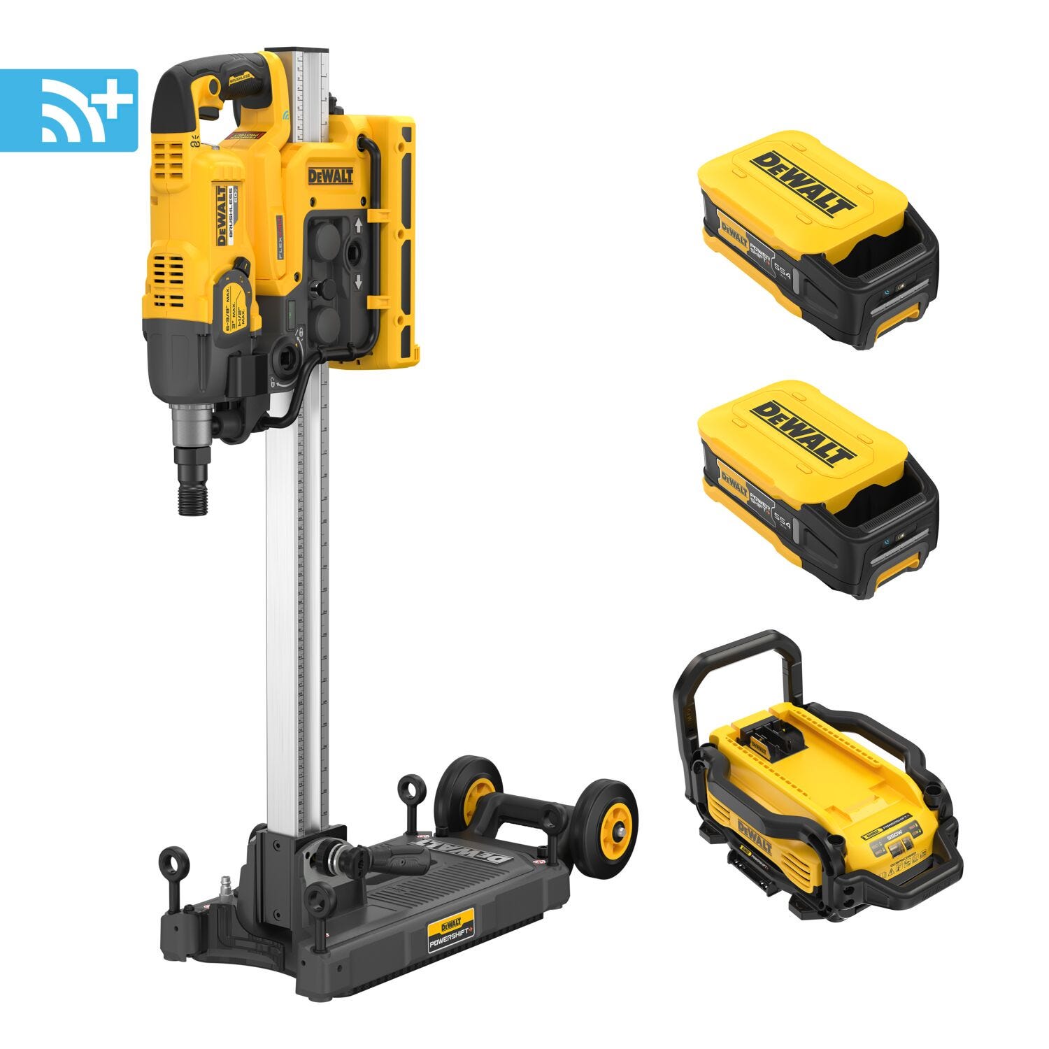 DeWALT DCPS150AG2 POWERSHIFT™ 60V MAX Brushless 6-3/8 in. 3-Speed Core Drill Kit w/ Stand