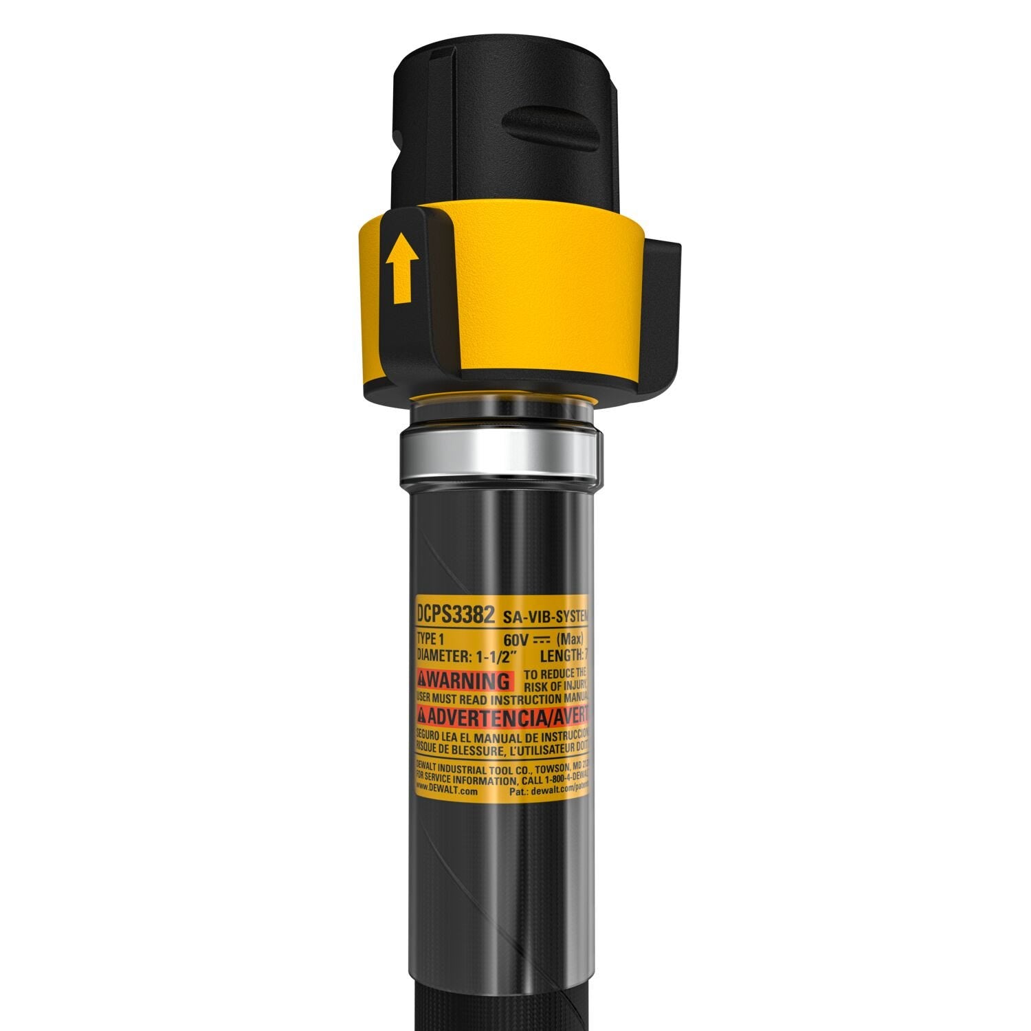 DeWALT DCPS3382 POWERSHIFT™ Concrete Vibrator Shaft, 1.5 in. x 7 ft.
