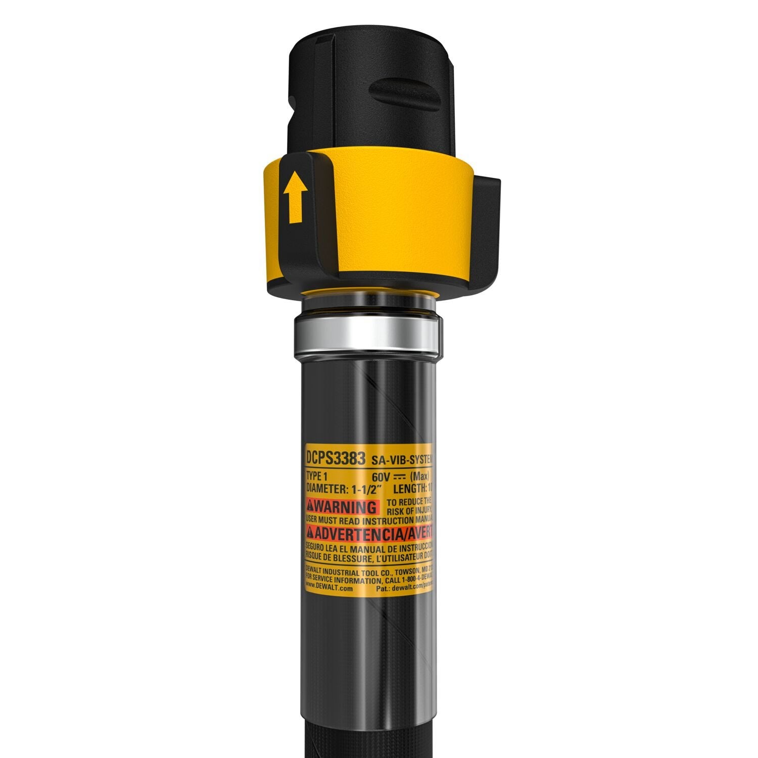 DeWALT DCPS3383 POWERSHIFT™ Concrete Vibrator Shaft, 1.5 in. x 10 ft.