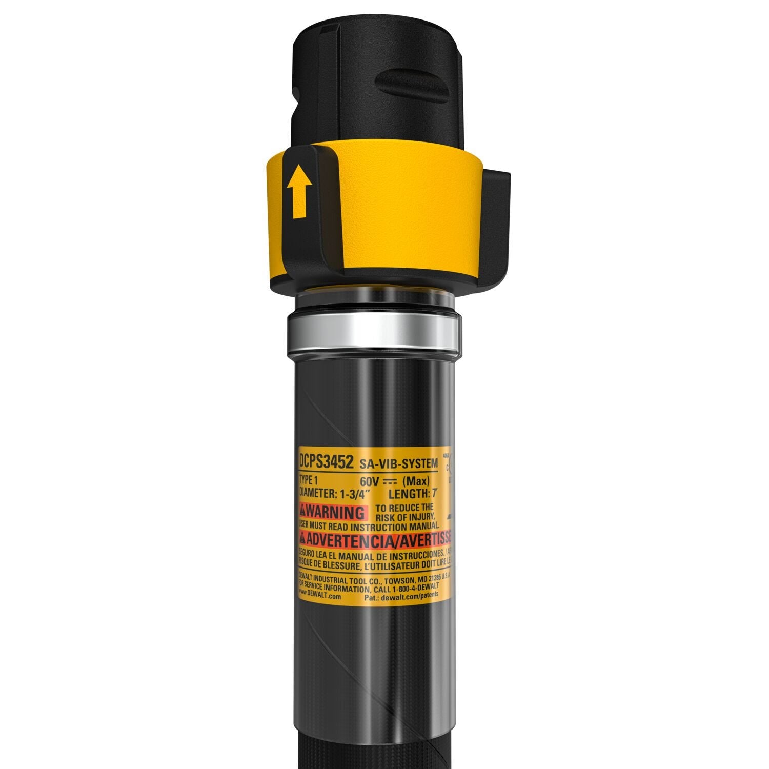 DeWALT DCPS3452 POWERSHIFT™ Concrete Vibrator Shaft, 1.75 in. x 7 ft.