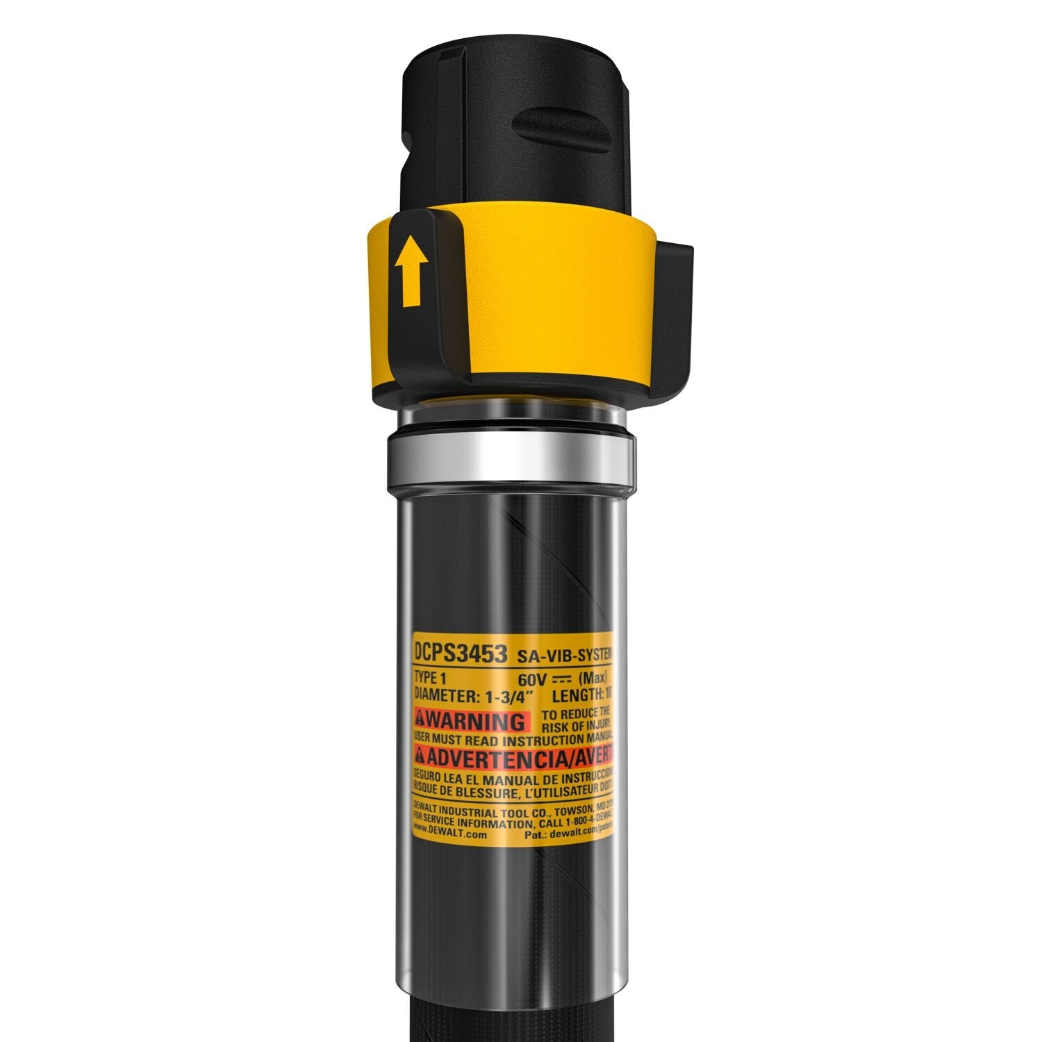 DeWALT DCPS3453 POWERSHIFT™ Concrete Vibrator Shaft, 1.75 in. x 10 ft.