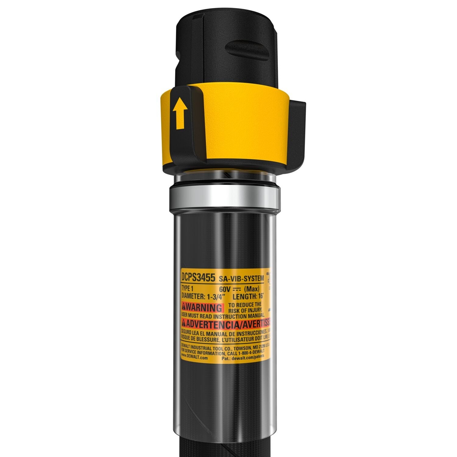 DeWALT DCPS3455 POWERSHIFT™ Concrete Vibrator Shaft, 1.75 in. x 16 ft.