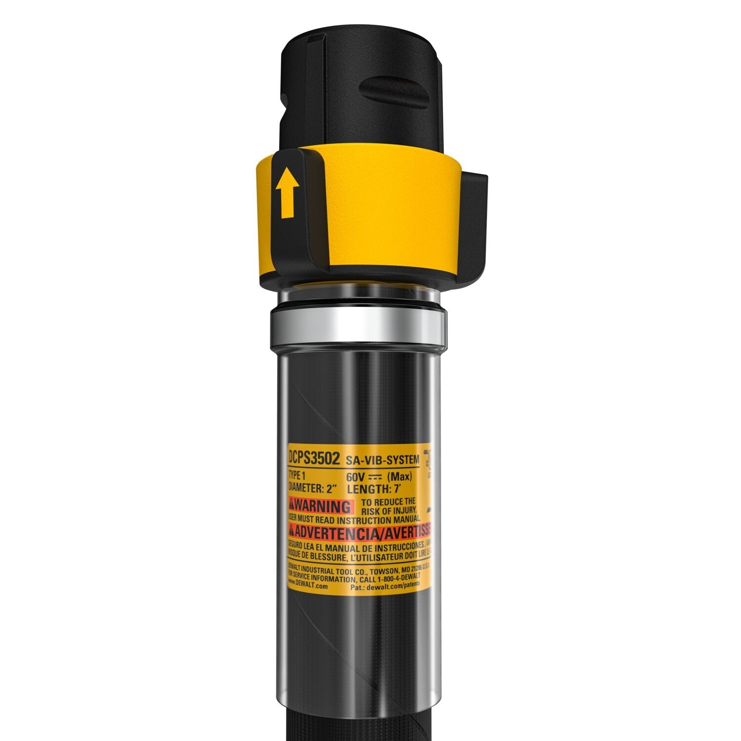 DeWALT DCPS3502 POWERSHIFT™ Concrete Vibrator Shaft, 2 in. x 7 ft.