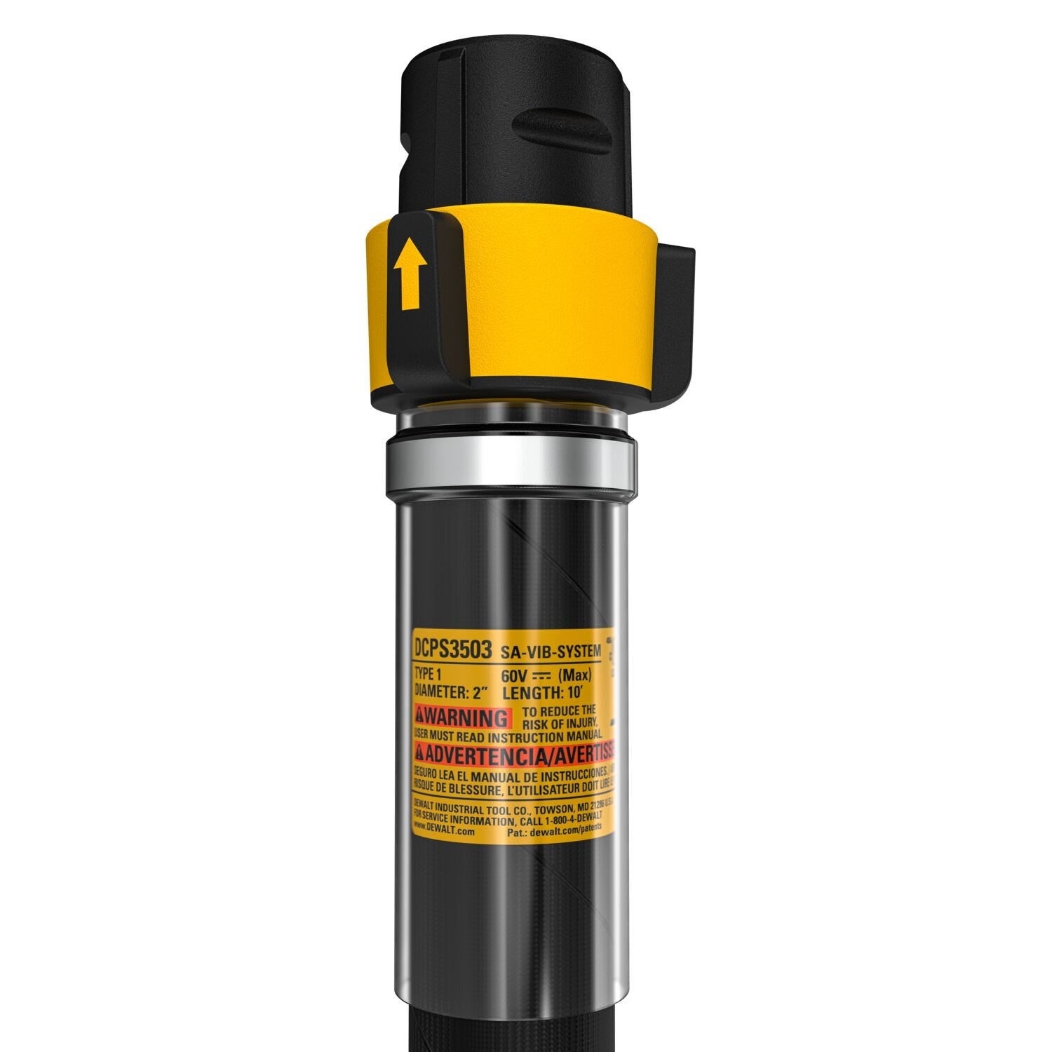 DeWALT DCPS3503 POWERSHIFT™ Concrete Vibrator Shaft, 2 in. x 10 ft.