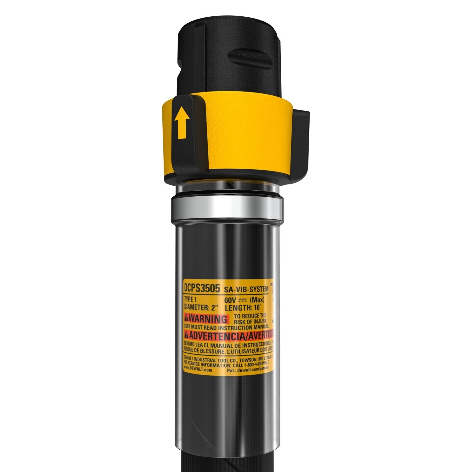 DeWALT DCPS3505 POWERSHIFT™ Concrete Vibrator Shaft, 2 in. x 16 ft.