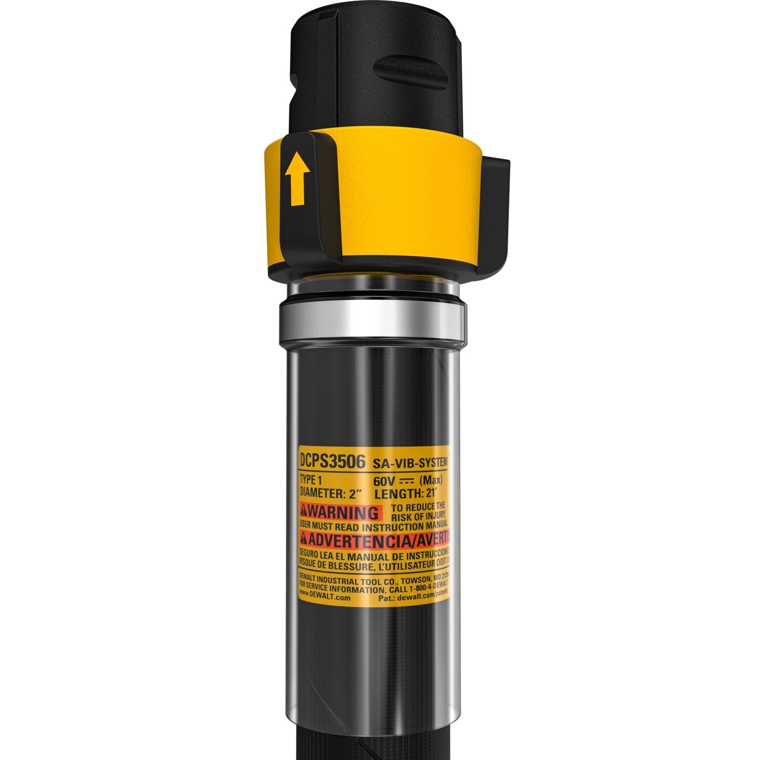 DeWALT DCPS3506 POWERSHIFT™ Concrete Vibrator Shaft, 2 in. x 21 ft.