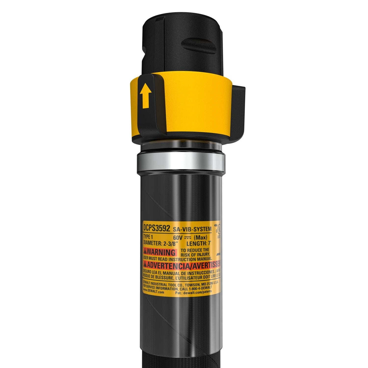 DeWALT DCPS3592 POWERSHIFT™ Concrete Vibrator Shaft, 2.25 in. x 7 ft.