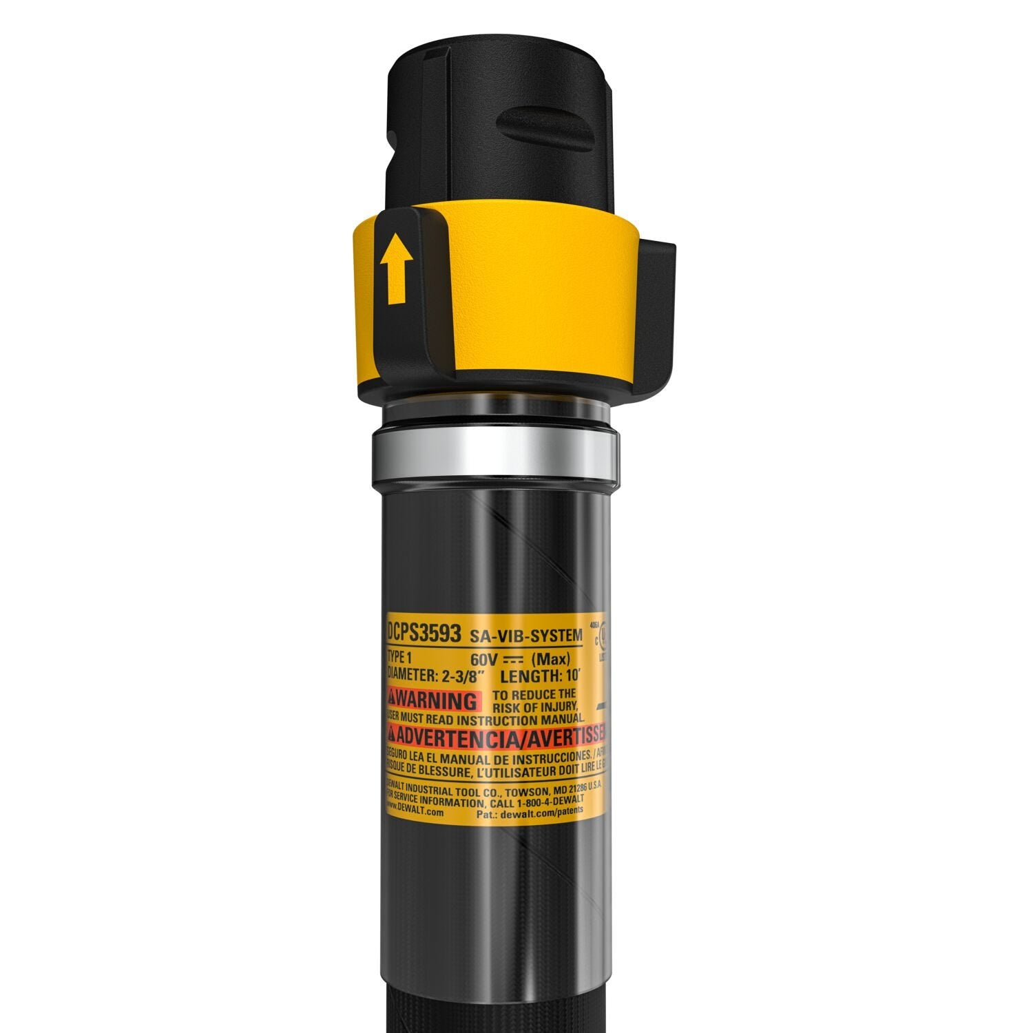 DeWALT DCPS3593 POWERSHIFT™ Concrete Vibrator Shaft, 2.25 in. x 10 ft.
