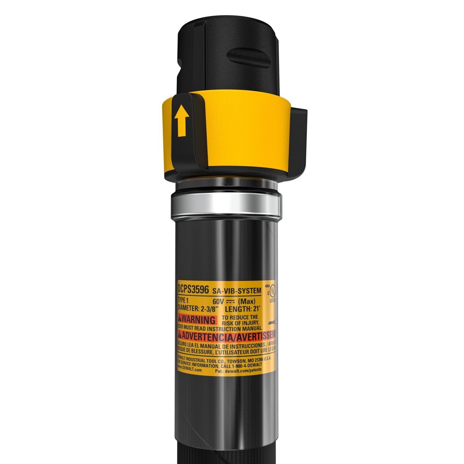 DeWALT DCPS3596 POWERSHIFT™ Concrete Vibrator Shaft, 2.25 in. x 21 ft.