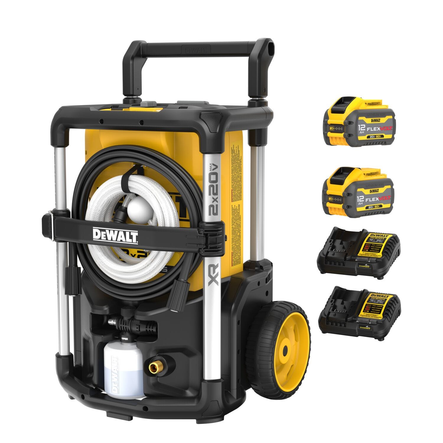 DeWalt DCPW1600Y2 FLEXVOLT 2X20V MAX XR Brushless 1600PSI Pressure Washer 12.0Ah Kit