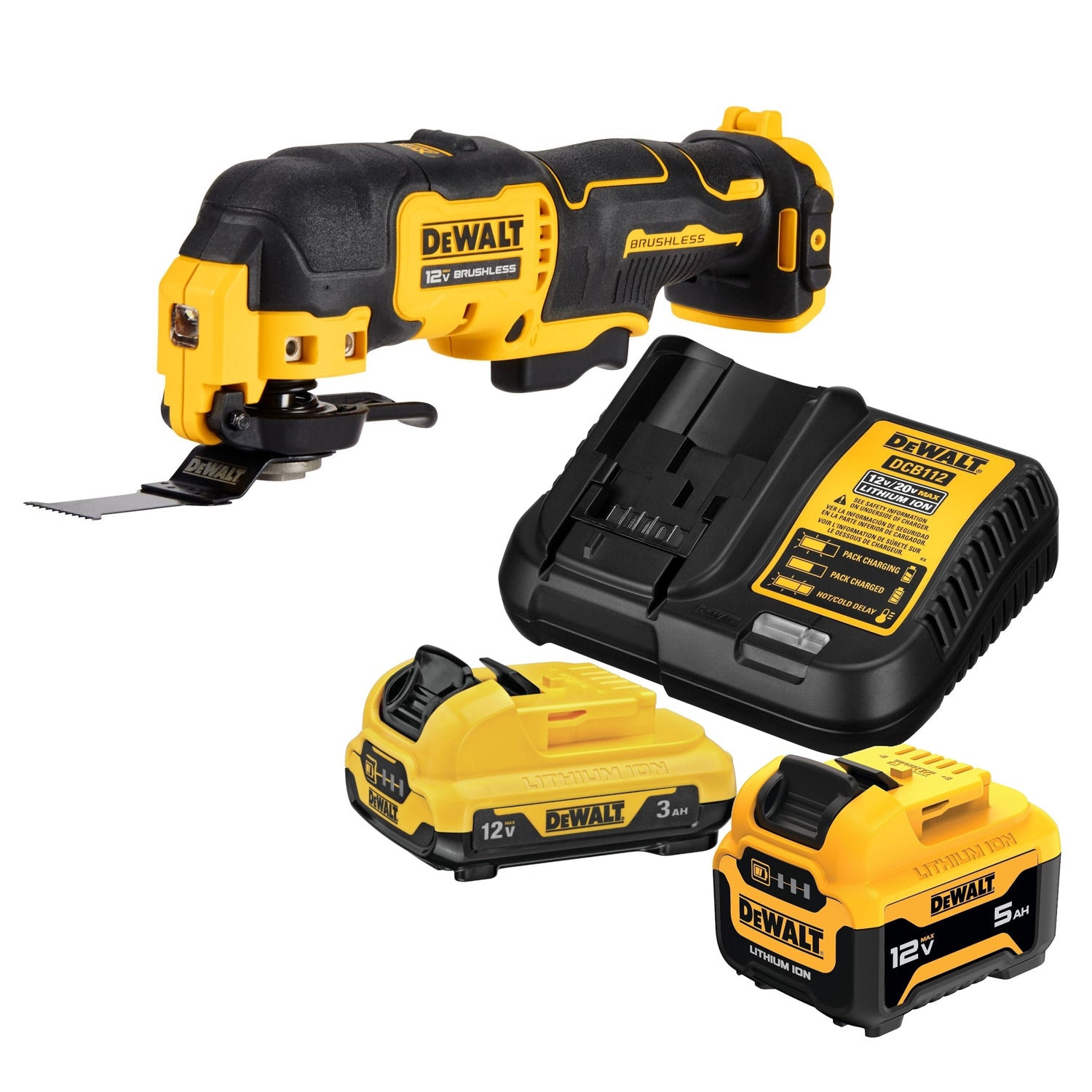 DeWalt Xtreme 12V MAX Brushless Oscillating Multi-Tool, Tool Only w/ 12V MAX Dual Battery Starter Kit