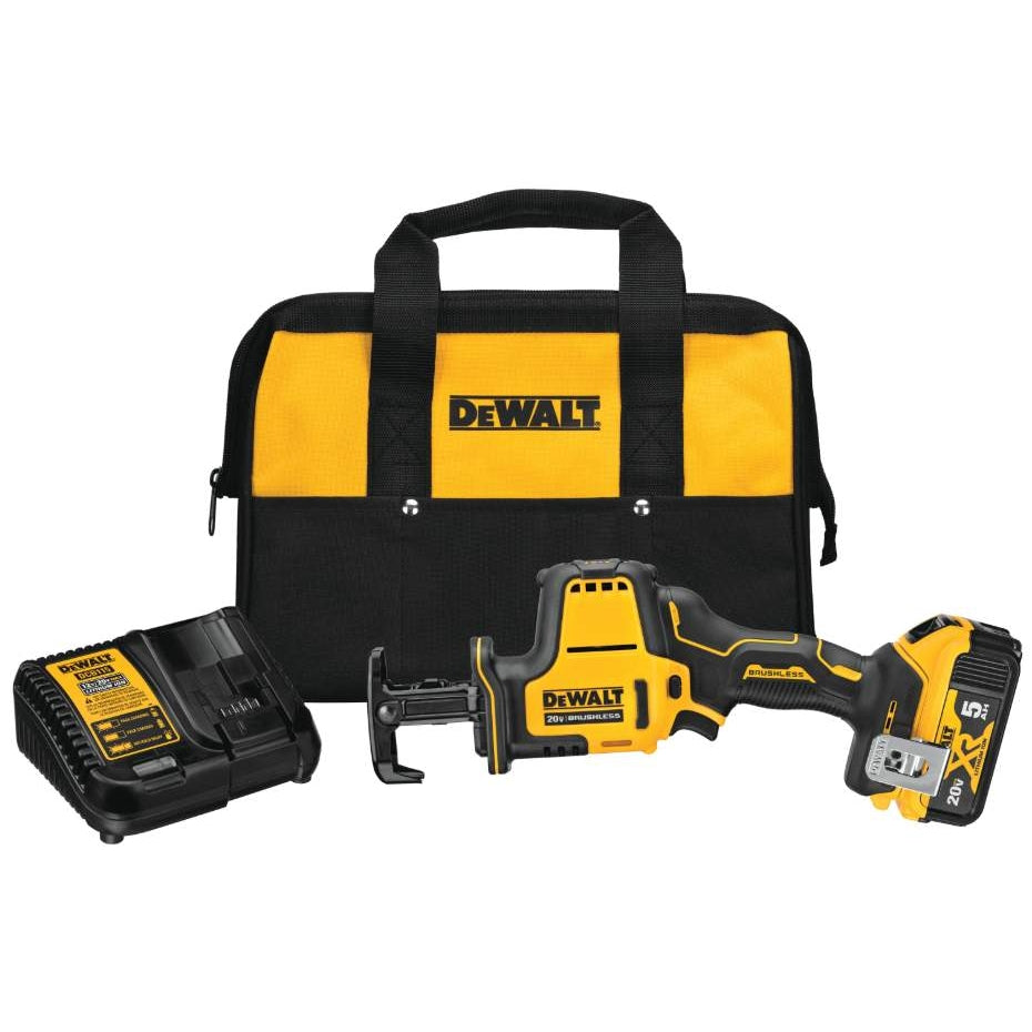 DeWalt DCS369P1 Atomic 20V MAX Cordless One-Handed Reciprocating Saw 5.0Ah Kit