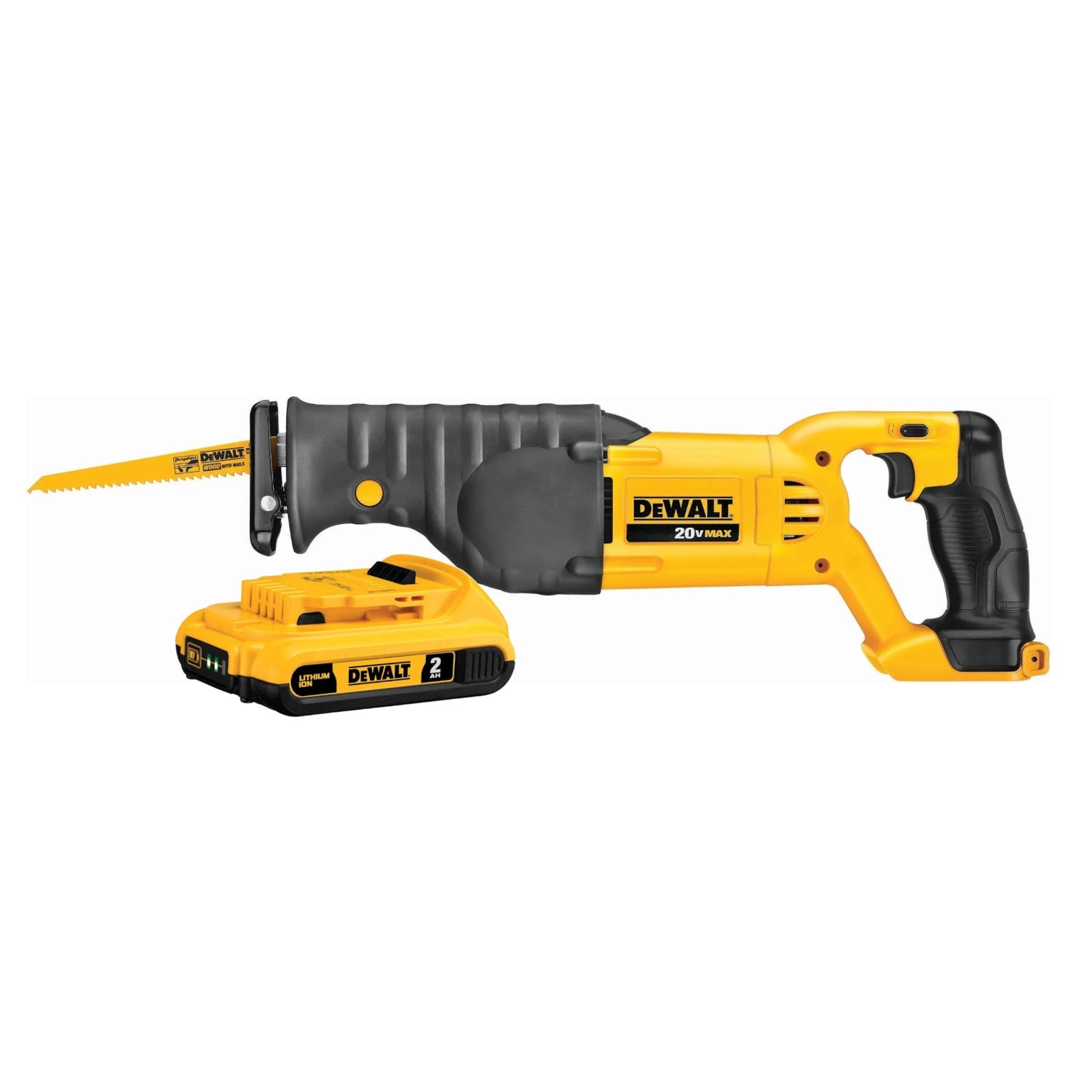 DeWalt 20V MAX Reciprocating Saw plus 20V MAX Compact 2.0Ah Battery