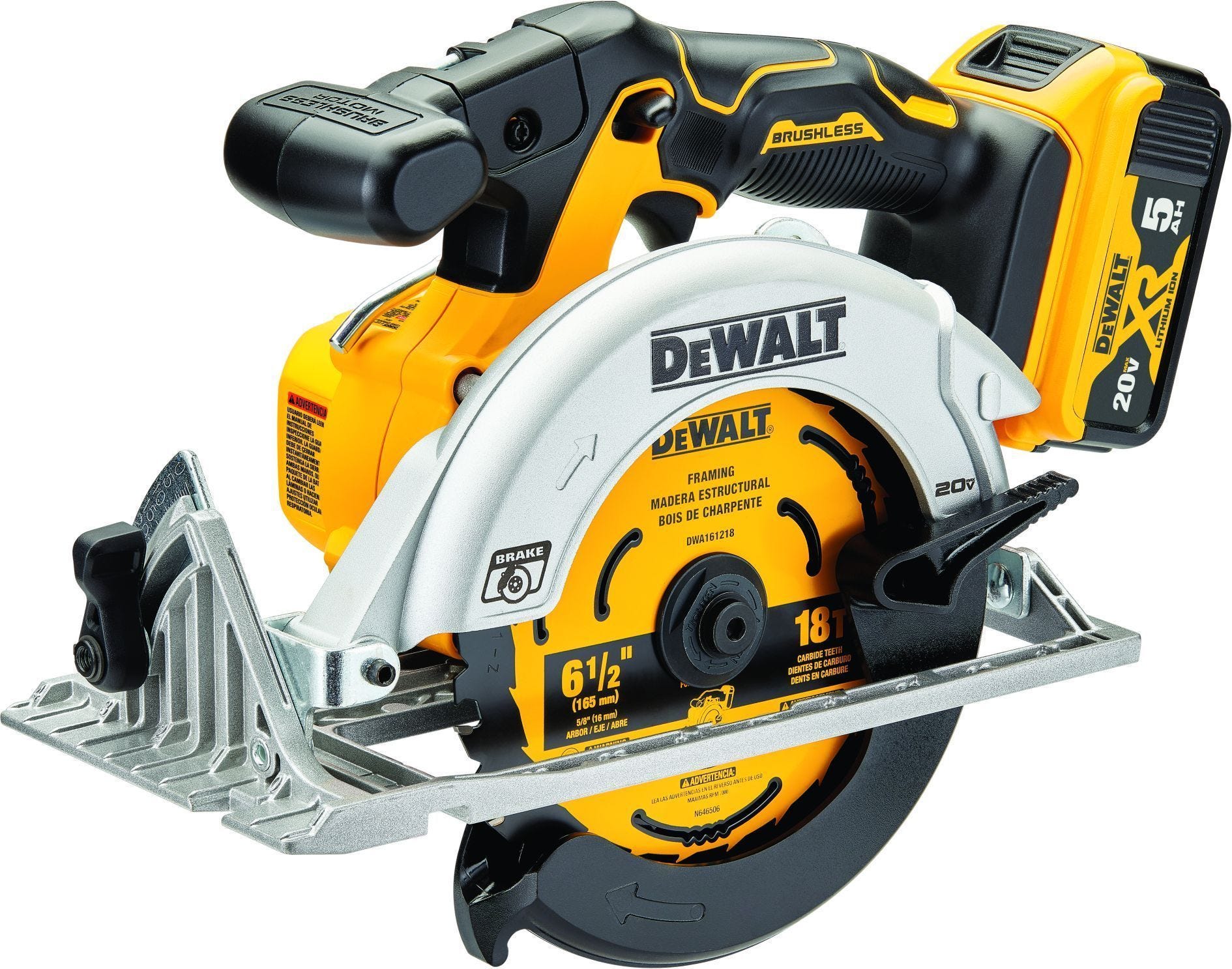 DEWALT DCS565P1 20V MAX 6-1/2-in. Brushless Cordless Circular Saw Kit