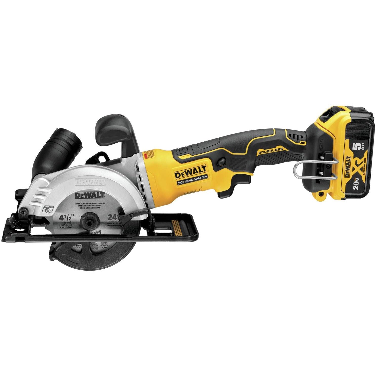 Dewalt DCS571P1 ATOMIC 20V MAX 4-1/2" Circular Saw 5.0Ah Kit