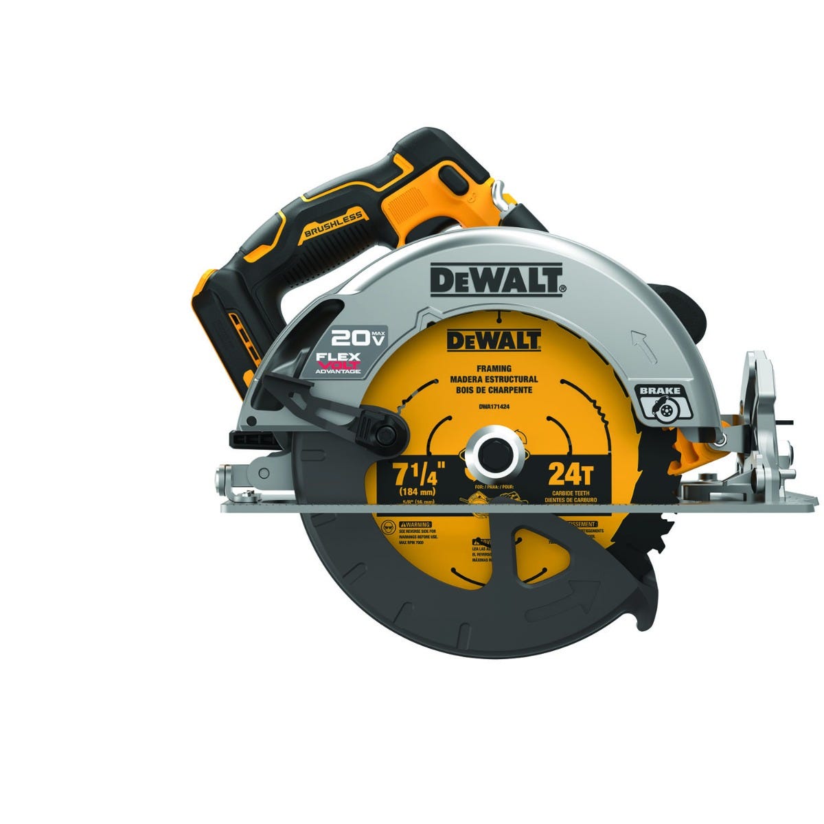 DEWALT DCS573B 20V MAX FLEXVOLT Advantage 7-1/4-Inch Circular Saw, Tool Only