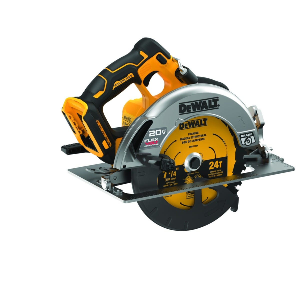 DEWALT DCS573B 20V MAX FLEXVOLT Advantage 7-1/4-Inch Circular Saw, Tool Only