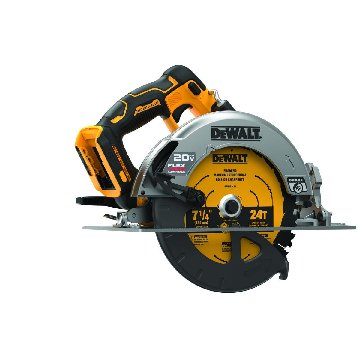 DEWALT DCS573B 20V MAX FLEXVOLT Advantage 7-1/4-Inch Circular Saw, Tool Only
