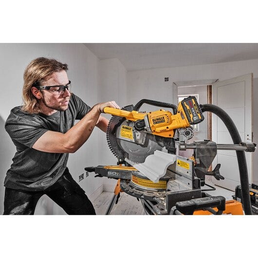 DeWalt DCS781X1 60V MAX Brushless 12 in. Double Bevel Sliding Miter Saw 9.0Ah Kit