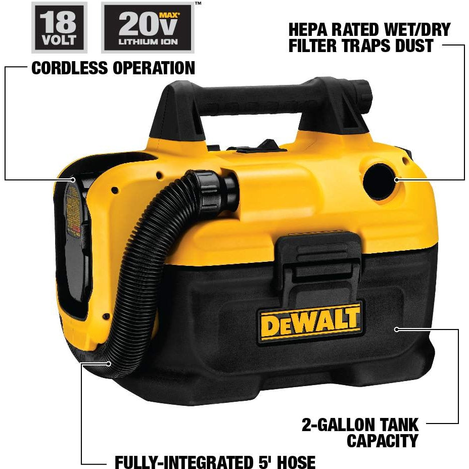 DeWalt DCV580H 18/20V MAX Cordless Wet-Dry Vacuum