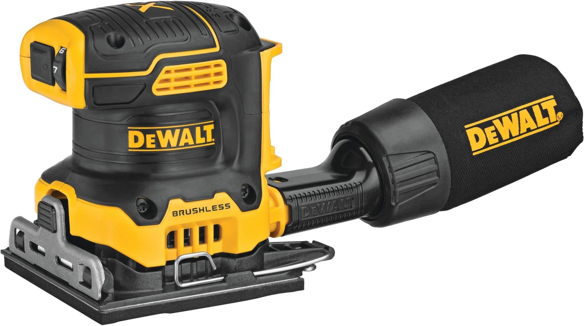 DeWalt 20V MAX XR Brushless 1/4-Sheet Sander with 20V MAX POWERSTACK Compact Starter Kit